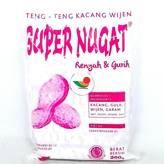 

Terlaris Super Nugat Teng Enteng Kacang Wijen 200Gr | Halal Mui Ting Enting Oke