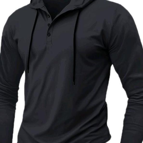 Ao Hoodie Ancing Lengan Panjang Bertopi El Bahan Atun Pande Nyaman Pria Einian Polo U Hitam Putih Na