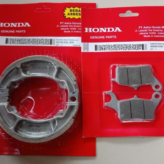 BERKUALITAS KAMPAS REM DEPAN BELAKANG HONDA VARIO 125 BEAT FI ORI HGP