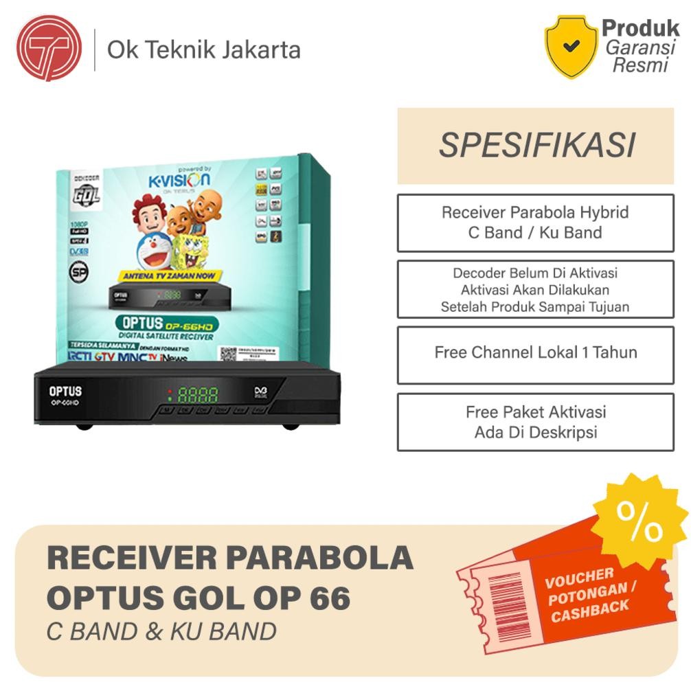 HJK [BISA COD] Receiver Parabola Optus New OP 66 HD Bisa Buka MNC Group