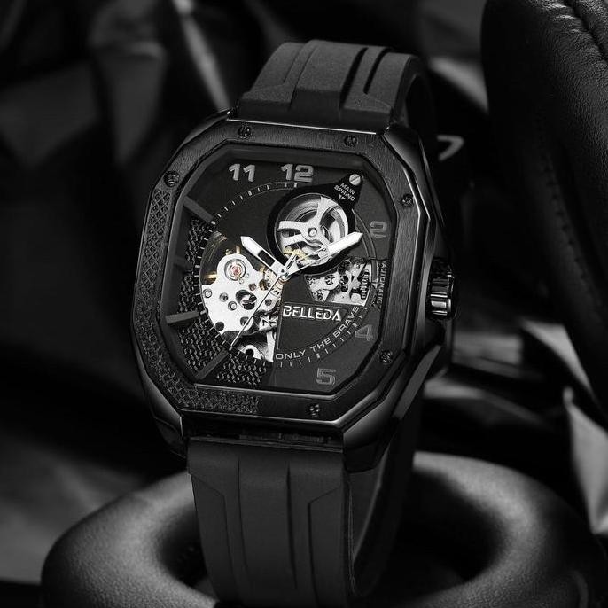 Grosir Promo Buy 1 Get 1  Belleda 9528 Karet Jam Tangan Pria Anti Air Garansi Resmi Watches