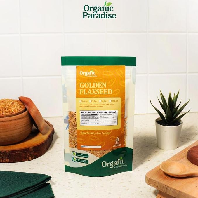 

GOLDEN FLAXSEED 250 GRAM PREMIUM / BIJI RAMI EMAS 250 GRAM NATURAL FOOD TERMURAH
