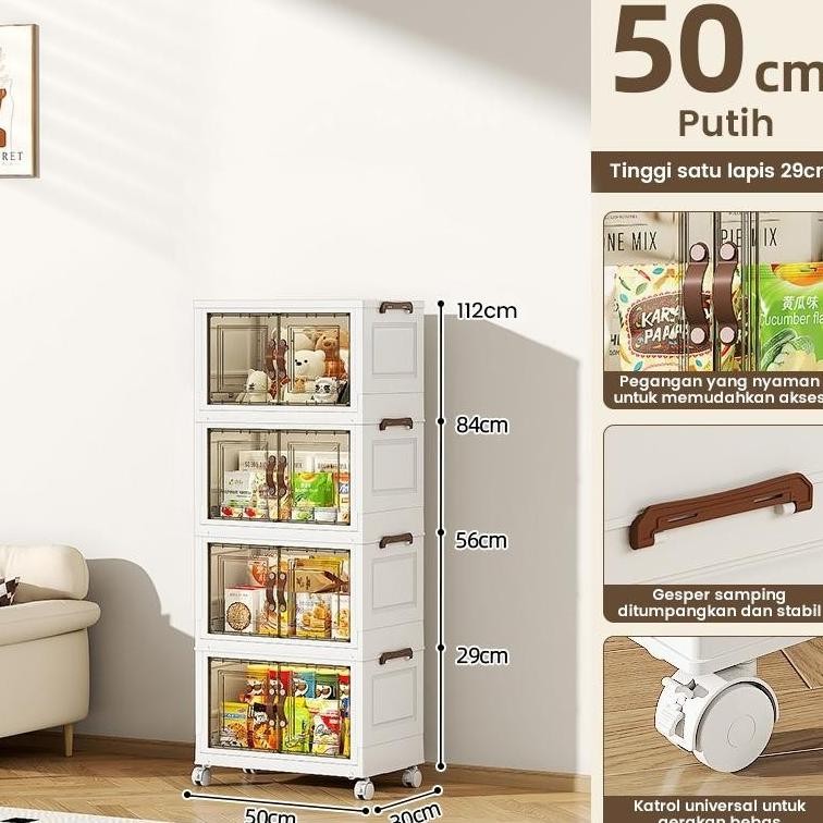 LEMARI PLASTIK RODA LIPAT POLIBOX