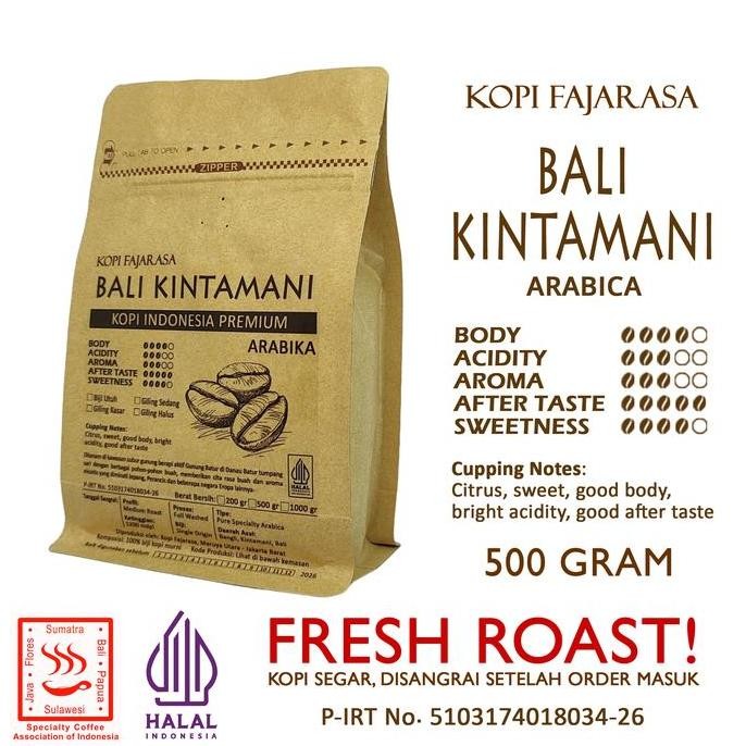 

KOPI FAJARASA BALI KINTAMANI BIJI KOPI ARABICA 500 GRAM TERMURAH