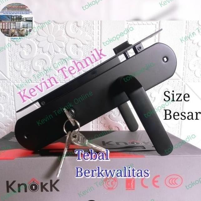 Kunci Pintu Besar Set Hitam, Gagang Kunci Rumah Besar Hitam komplit