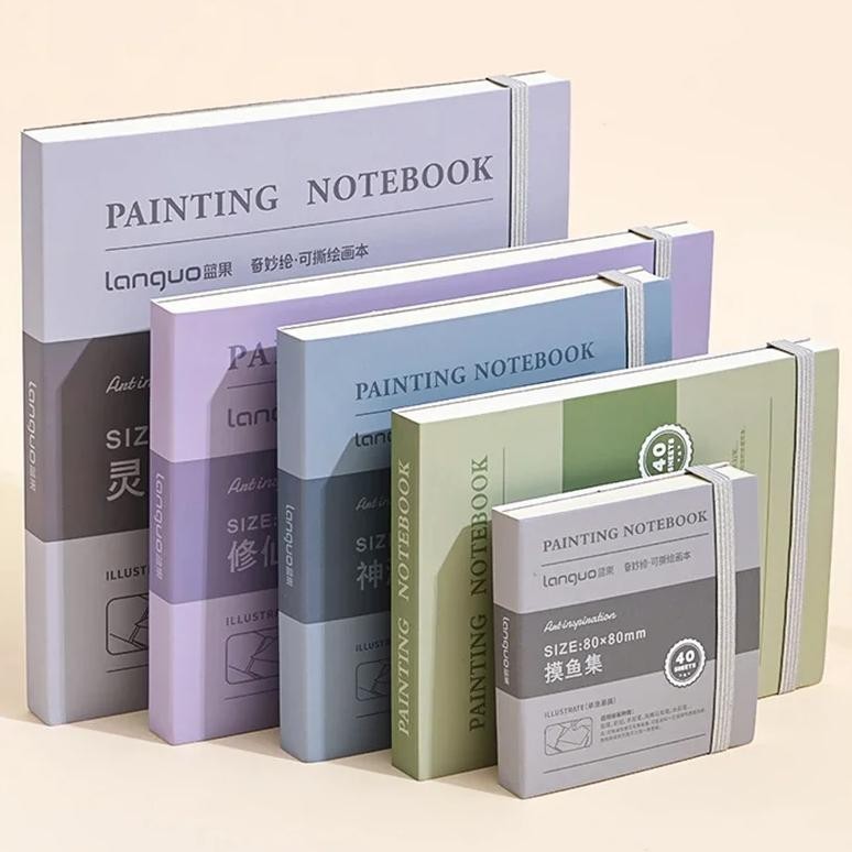 

Languo Tearable Drawing Notebook Sketchbook Handbook 250Gsm Paper 40Sheet Mini Book For Watercolor Acrylic Marker Pen Gouache
