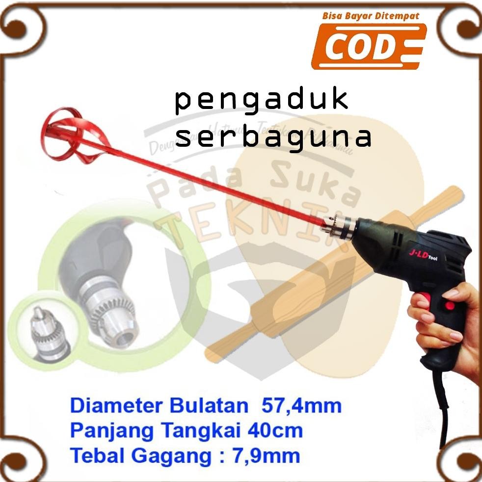 HJK Mesin Bor Pengaduk Adonan Alat Pengocok Tepung Pemutar Terigu Martabak Pukis Donat Kue