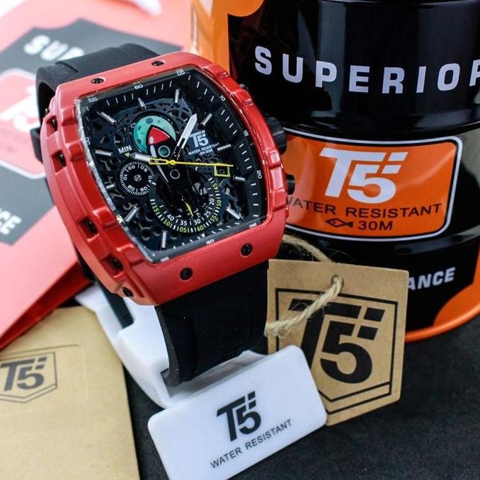Sale Bisa Cod Jam Tangan Pria T5 H 3941G Original Rocket Launch Rubber Free Box,Paper Bag,Manual Boo