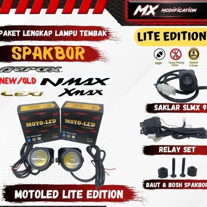 Paket Lengkap Lampu Tembak SPAKBOR Aerox , Nmax ,New Nmax 2020 , Lexi , Motor