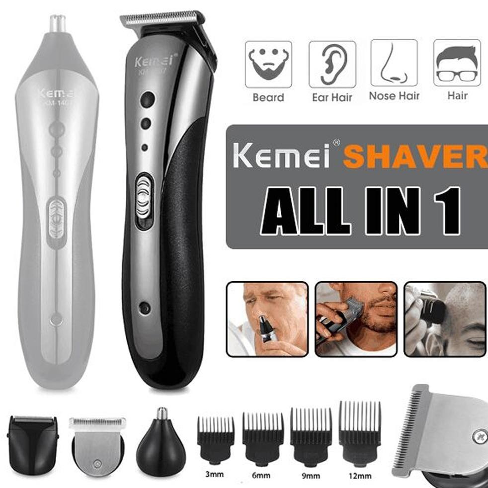 READY STOCK Gunting Cukur Elektrik - Kemei Alat Cukur Elektrik Hair Trimmer Shaver