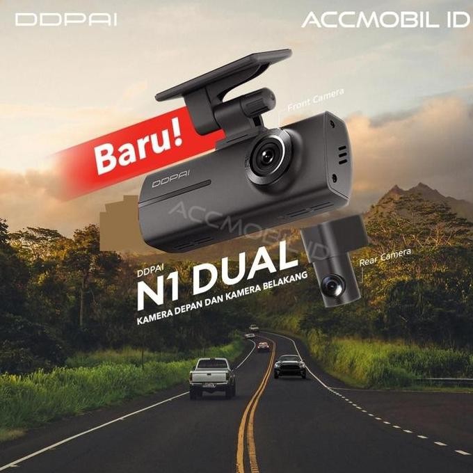 DDPAI N1 Dual Dashcam kamera depan belakang