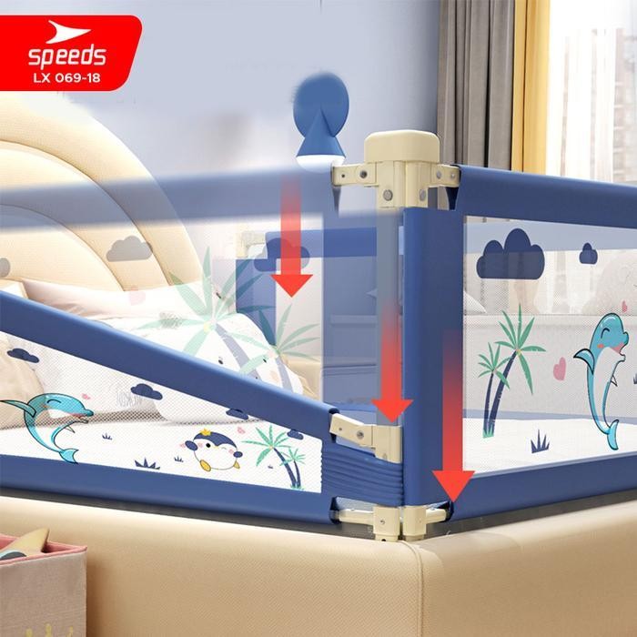Speeds Baby Bedrail Safety Guard Pembatas Pengaman Kasur Bayi Balita Tempat Tidur Bayi 067-18 Origin