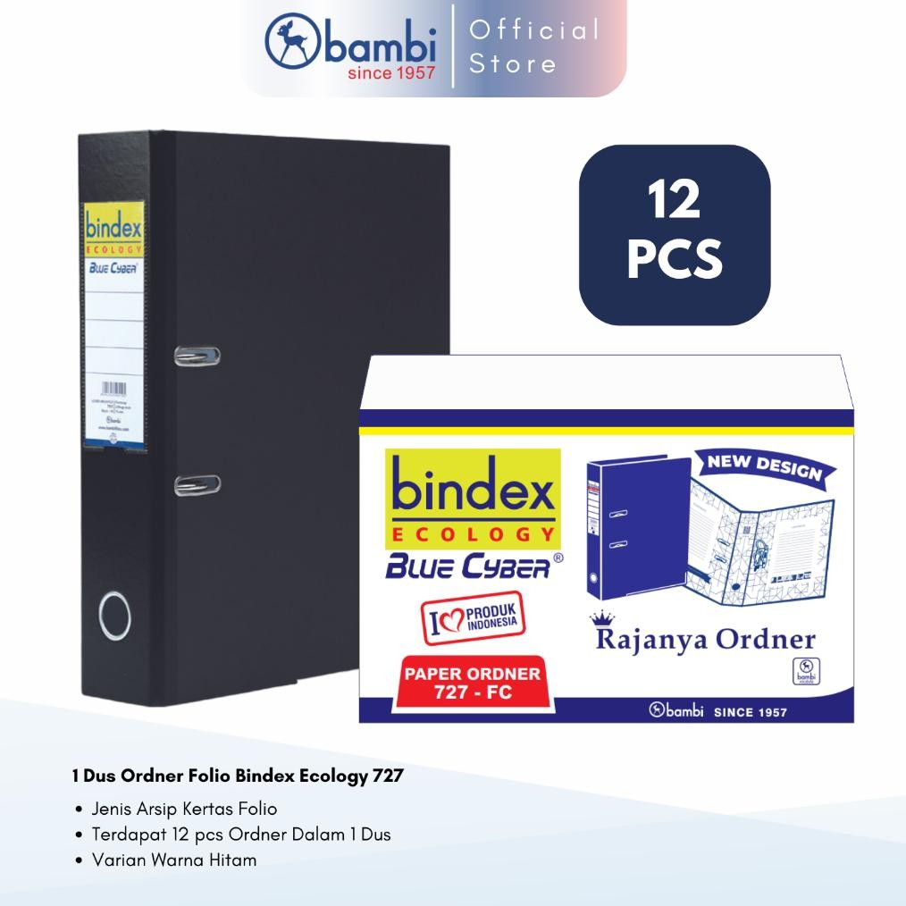 

1 Dus Bindex Ecology Lever Arch File Ordner Folio Black Medium Size 50 mm