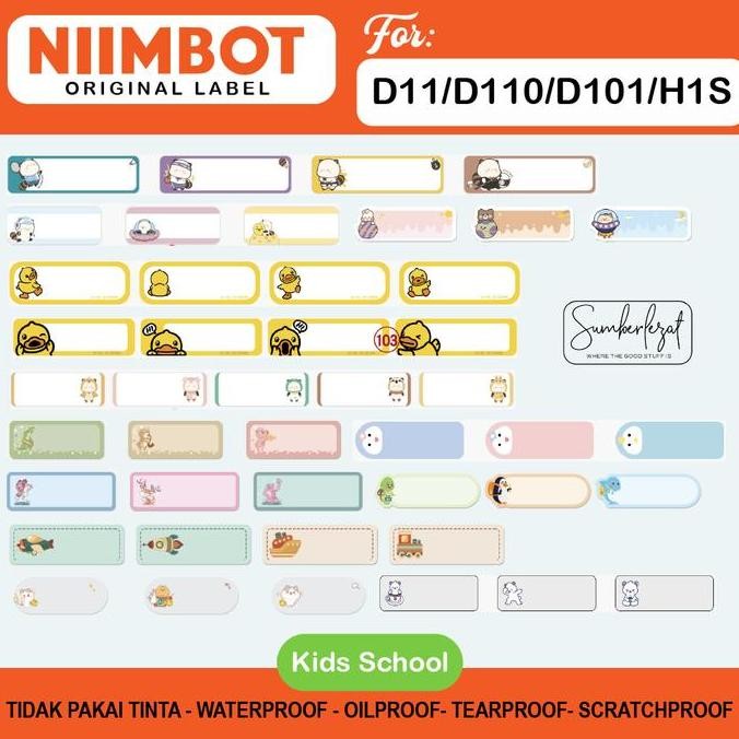 

new kids school stiker label niimbot d11 / d110 / d101 sticker roll refill