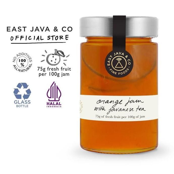 

Produk Baru!! East Java & Co Orange Jam with Javanese Tea - 250g (Selai Jeruk & Teh)