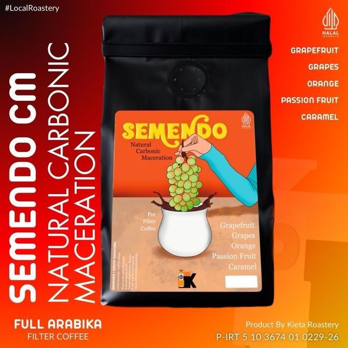 

KIETA ROASTERY- BIJI KOPI ARABIKA SEMENDO NATURAL CARBONIC MACERATION TERMURAH