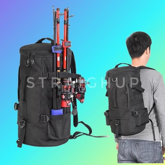 Tas Pancing Ransel Multifungsi - Tas Pancing Laut Bulat Berkualitas
