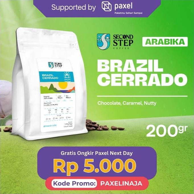 

KOPI ARABIKA BRAZIL CERRADO COFFEE ARABICA BEANS 200G COFFE BIJI BUBUK TERMURAH