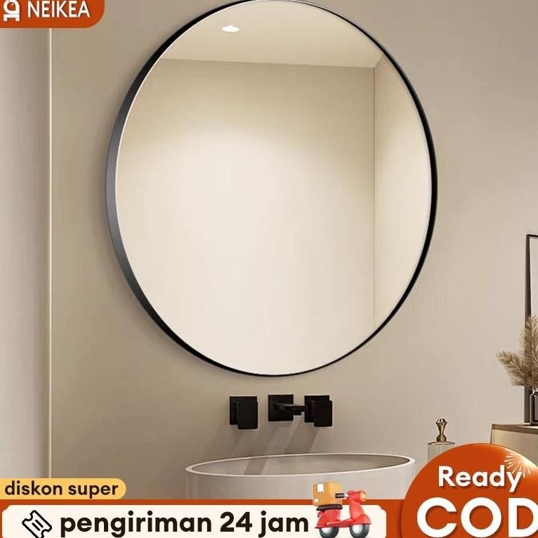 Cermin Dinding Cermin Aesthetic Cermin Gantung 60CM Cermin Bulat Cermin Tempel Dinding Cermin Kamar 