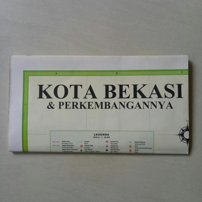 

ready stock Peta Kota Bekasi dan Perkembangannya - Peta Lipat