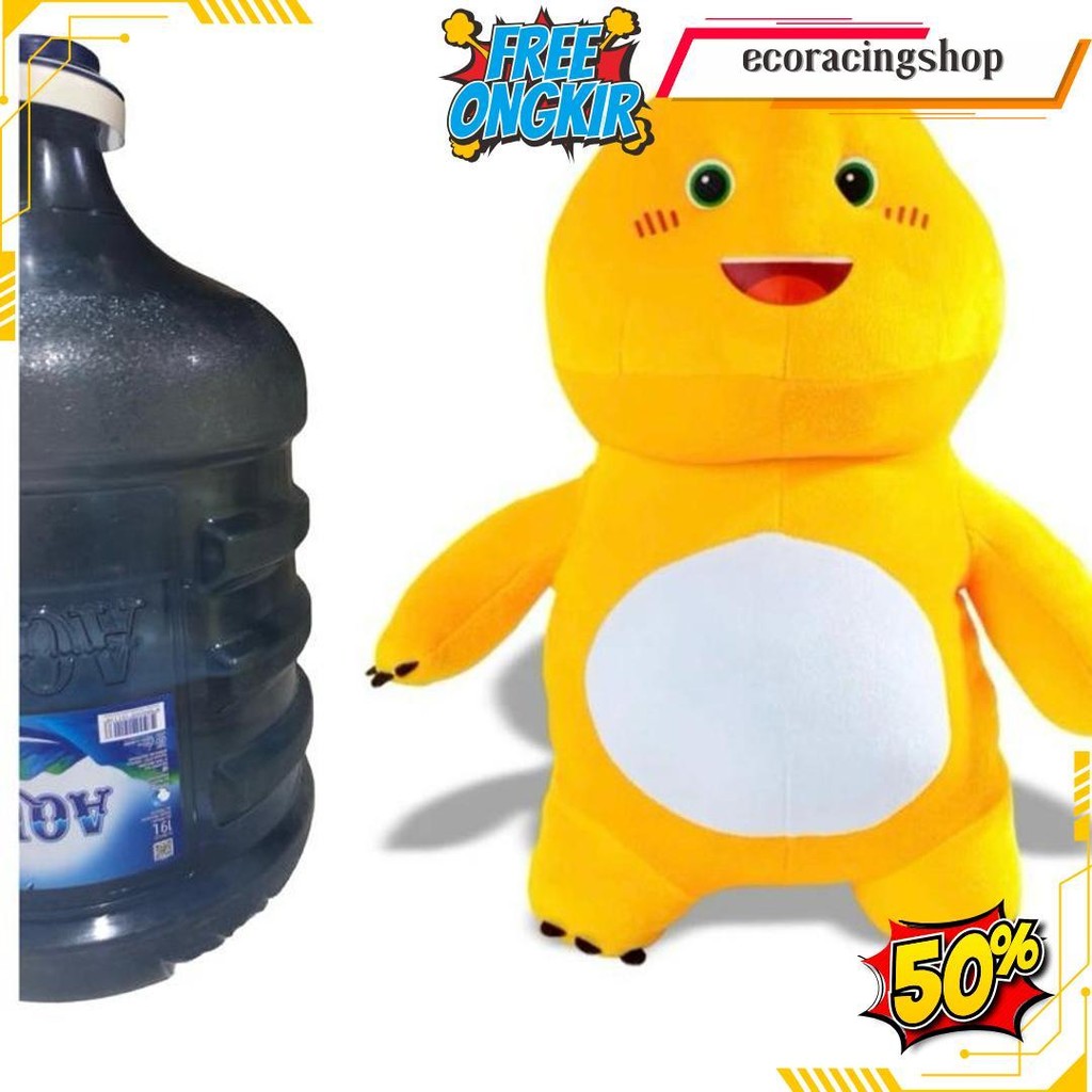 Boneka Naloong Dino Kuning Jumbo Bahan Plush Original Produk