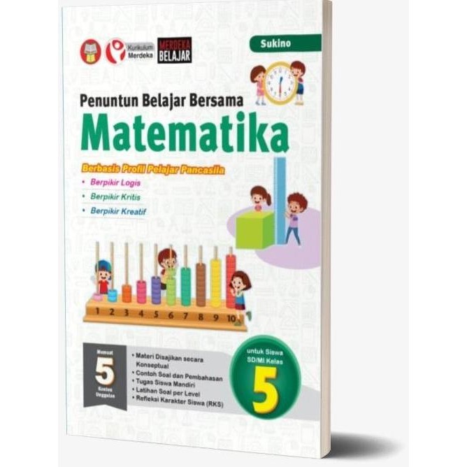 ready stock BUKU PENUNTUN BELAJAR BERSAMA MATEMATIKA SD/MI KELAS 5 (KUR.MERDEKA) - YRAMA WIDYA