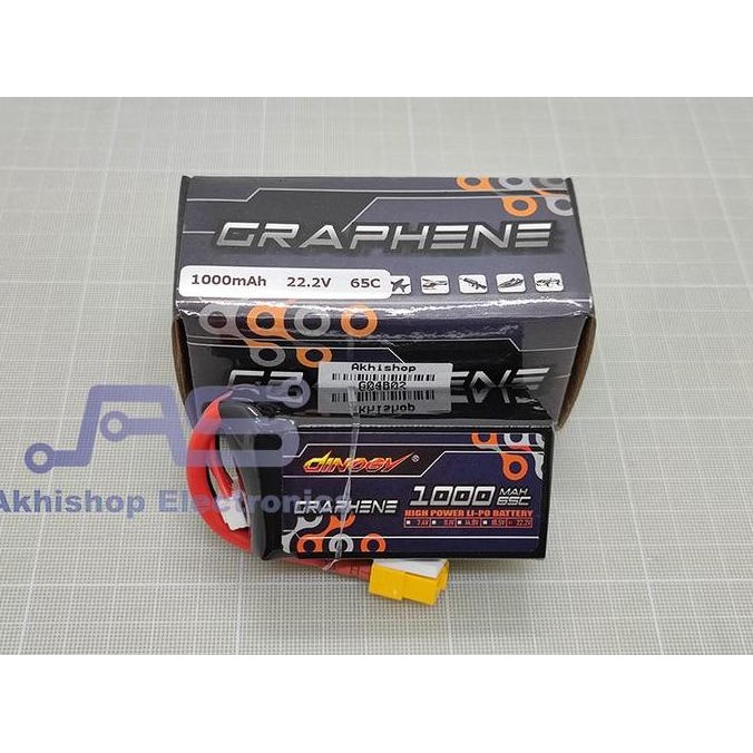 BEBAS ONGKIR - DinoGY Graphene Lipo Battrey 1000mah 6S 65C XT60