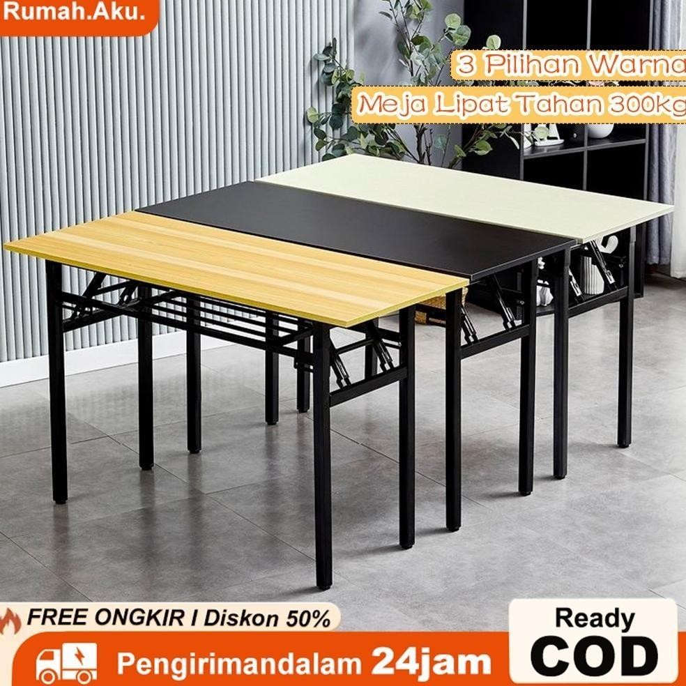Meja lipat portabel  Meja Belajar lipat Meja Makan Meja kerja Meja Lipat besi Meja Pelatihan Serbagu