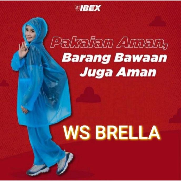 Jas hujan Ponco Lengan Celana IBEX TIKTOK murah