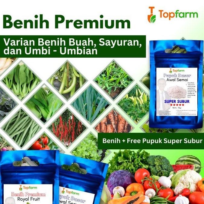 Benih Topfarm - Benih Sayuran Premium / Benih Sayuran Dan Buah / Benih Tanaman / Bibit Tanaman Sayur