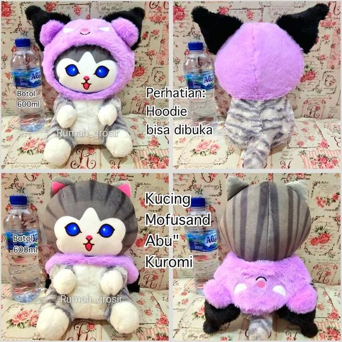 (Rumah Grosir) Boneka Kucing Cat Mofusand Hoodie Melody Kuromi Cinnamoroll Jepang Cat Mainan Mewah