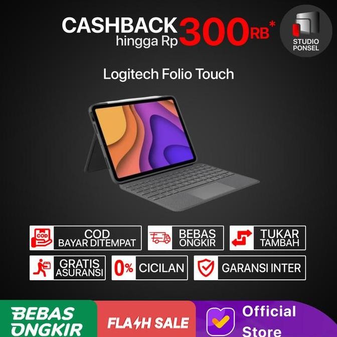 Promo Logitech Folio Touch For Apple Ipad Pro 11 12 2020 / 2018 / Ipad Air 4