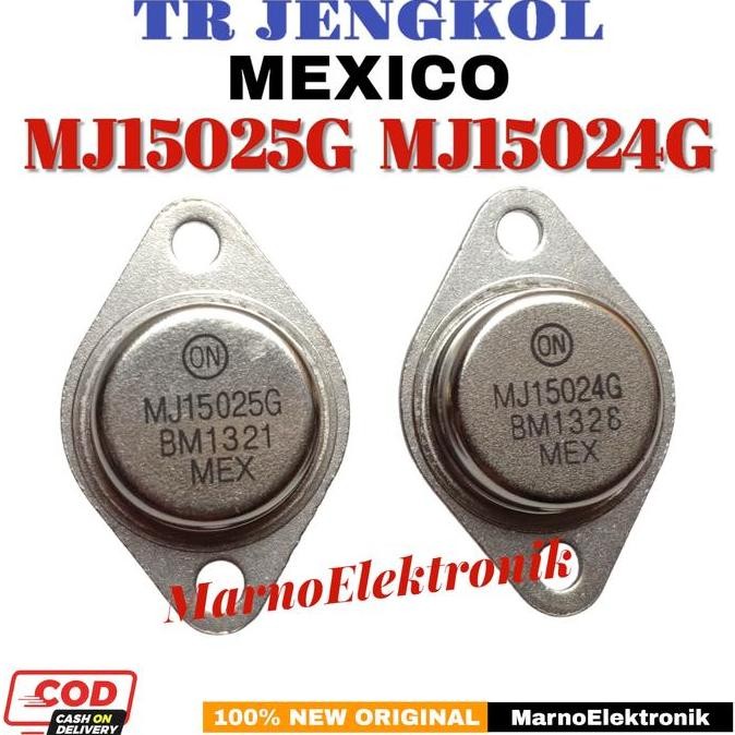 TRANSISTOR TR JENGKOL MEXICO MJ15025G MJ15024G 1 SET MEKSIKO ORIGINAL