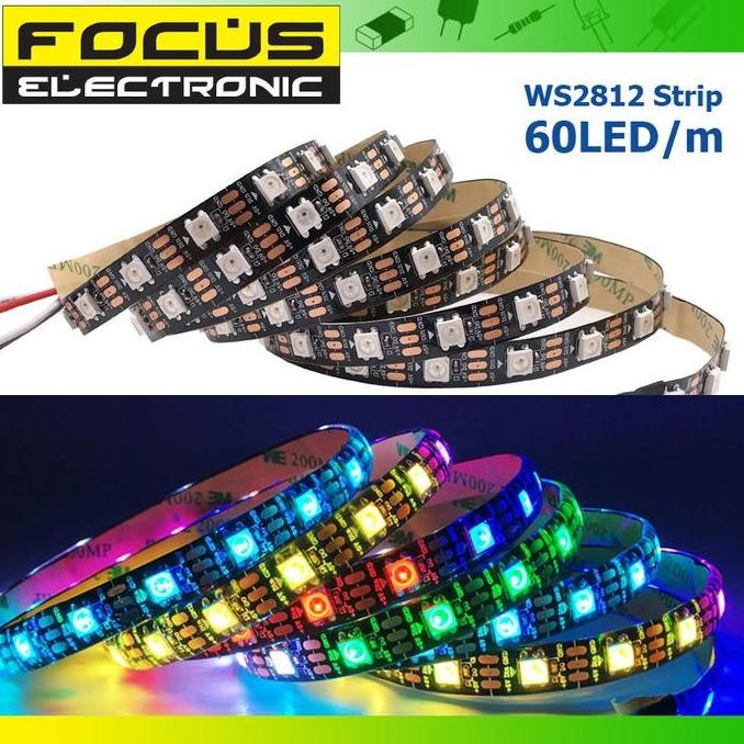 Premium LED Strip WS2812B 60 LED/m IP30 Black WS2812 5050 RGB Arduino