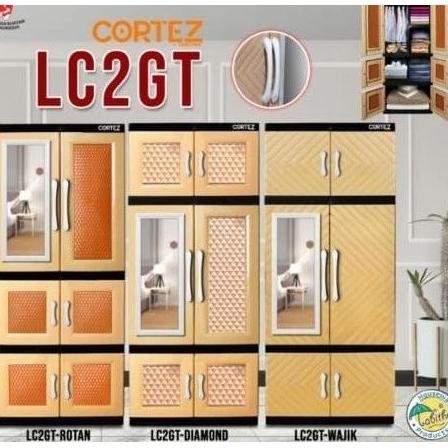 Lemari Pakaian PLastik 2 Pintu + Gantung