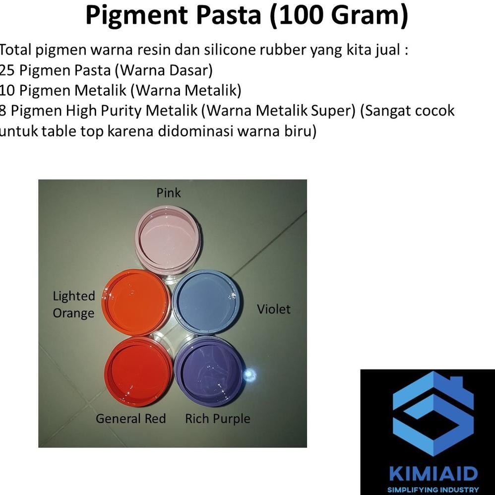 YZ Pigmen Resin 100 Gr -  Pewarna Resin - Cat Epoxy Resin Bening - Silicone Rubber -  Resin Bening