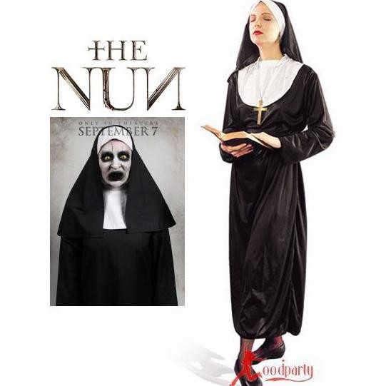 YZ valak the nun biarawati cosplay costume kostum halloween hantu