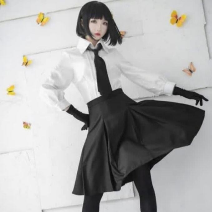 YZ Akiko Yosano Cosplay Costume HQ Desain Anime Elegan
