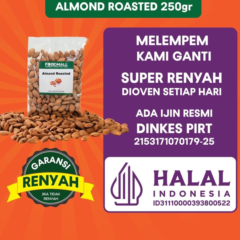 

Almond Roated Acang Almond Panggang 250 Gram Celan Ehat Dan Ena