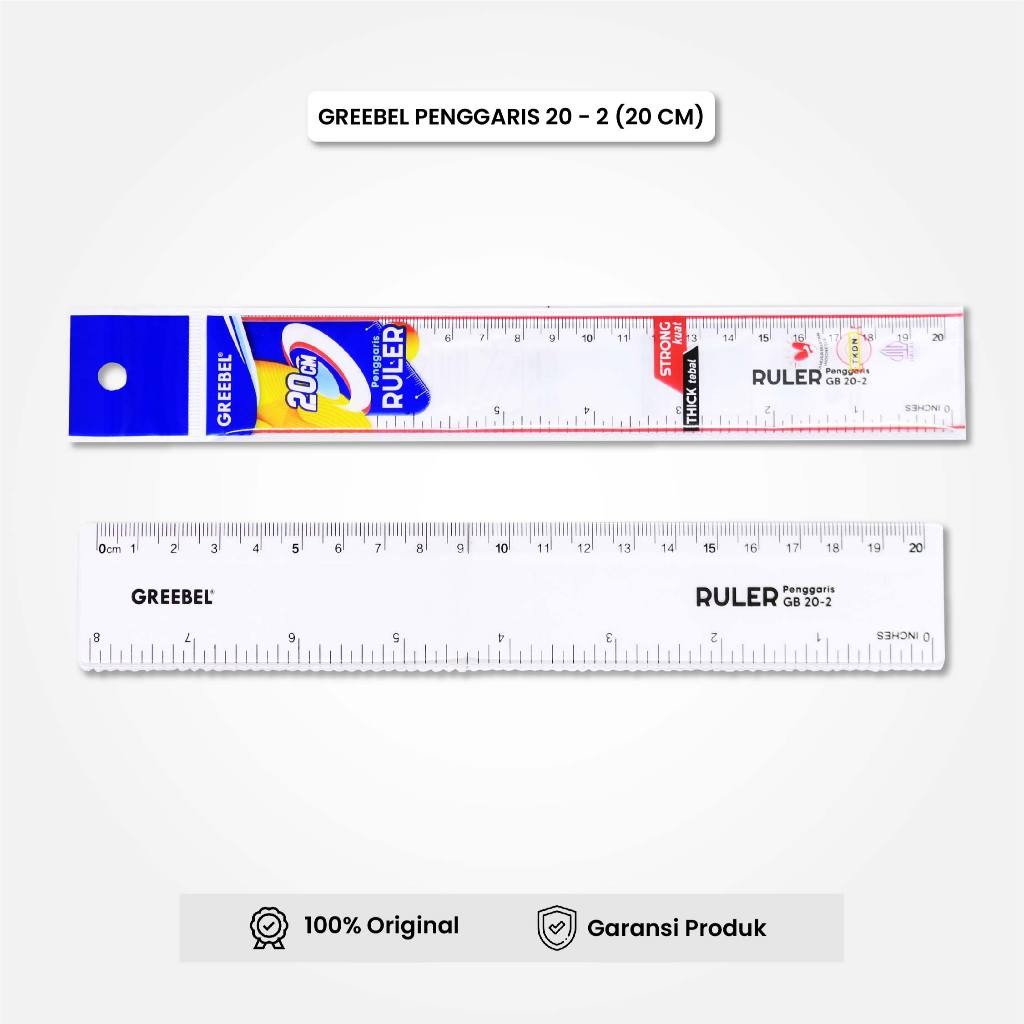 

Penggaris Greebel Transparan Stronger 20cm 20-2 / Ruler / Penggaris Plastik Sekolah