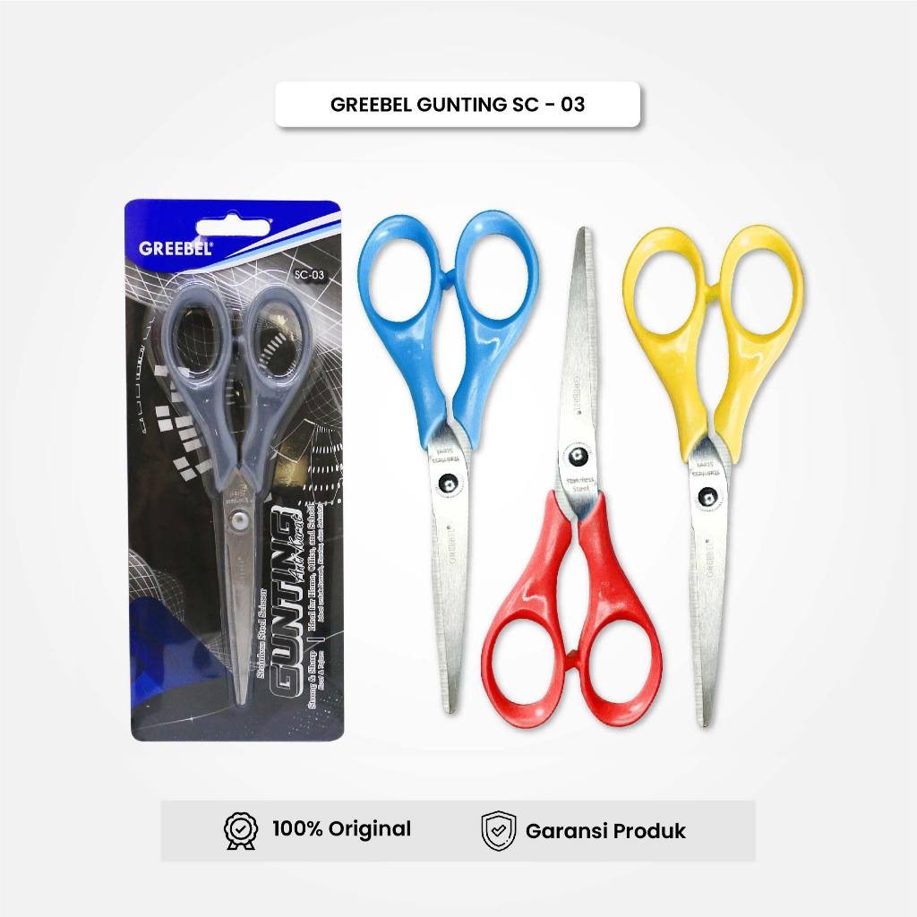 

Gunting Scissor Stainless (SC-03) GREEBEL / Gunting Dapur Anti Karat Nyaman Digunakan