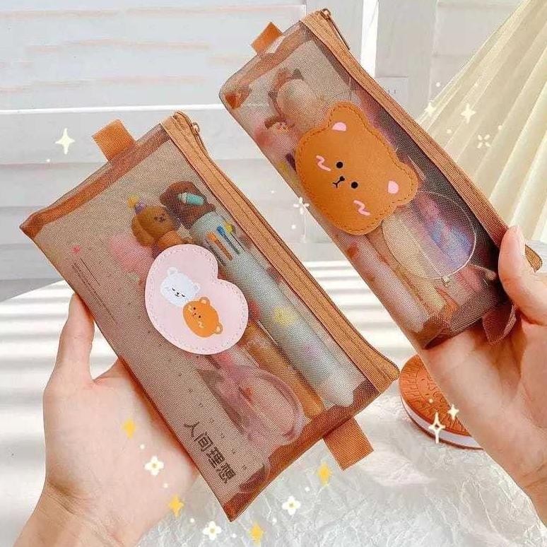 

Hot Sale Mo Tempat Pensil Pulpen Motif Beruang Karakter Lucu Kekinian