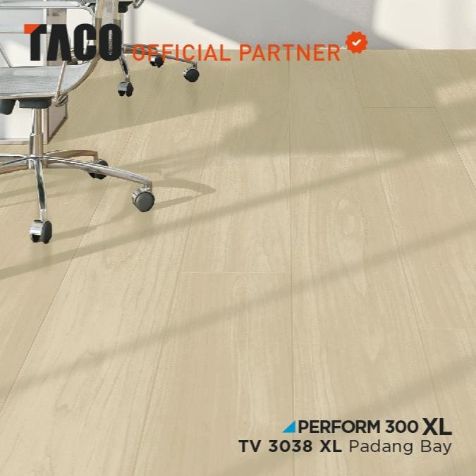 RADEN TACO Lantai Vinyl XL 3mm Motif Kayu per 1 Box (Isi 12 lembar / 3,34 m) - TV 3038 XL Padang Bay