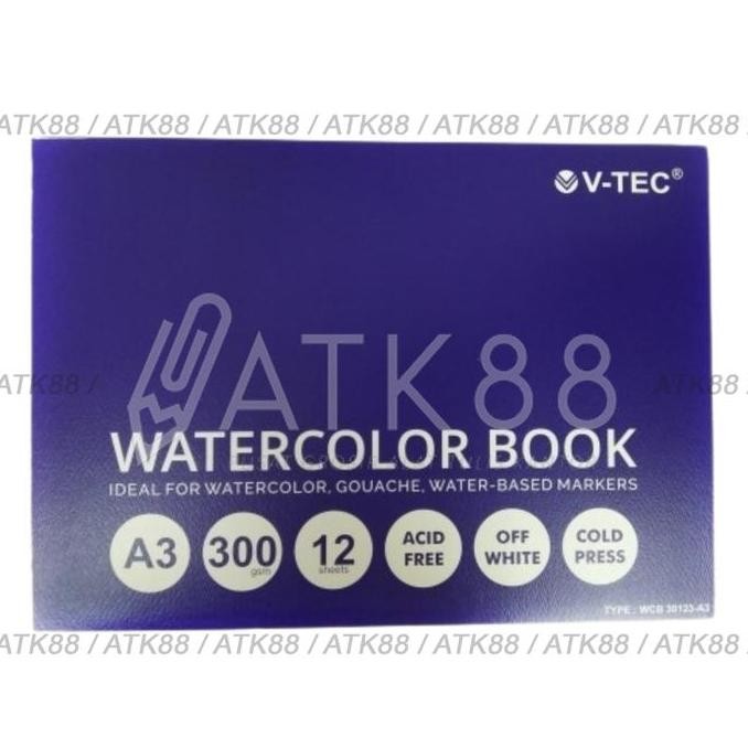 

Termurah V-Tec Watercolor Book A3 300 gsm
