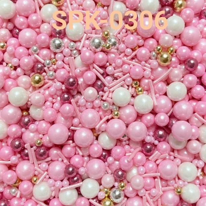 

Ready oke] SPK-0306 Sprinkles sprinkle springkel 1kg mutiara pink putih emas