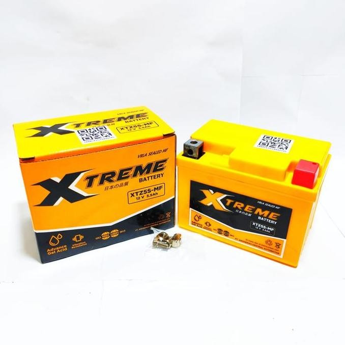 Aki Motor Accu Motor Xtreme Xtz5S Setara Gtz4V Ytz5S Ytz4V Asli Original