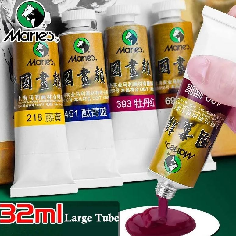 

Marie'S Chinese Paint 32Ml/Tubes Watercolor Paint High Saturation Professional Quality High Pigment For Vivid Color Mixing