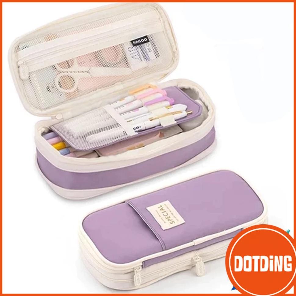 

Rt-4 [Cod] Angoo Kawaii Pencil Cases Large Capacity Pencil Bag Pouch Holder Box For Girls Office Student Stationery Organizer School Supplies Rt-4