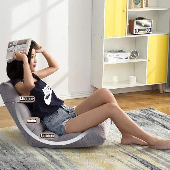 Kursi Lipat Santai Lesehan Sandaran Sofa + Bantal - Bean Bag Kursi Sofa Malas Dengan Bantal [terbaik