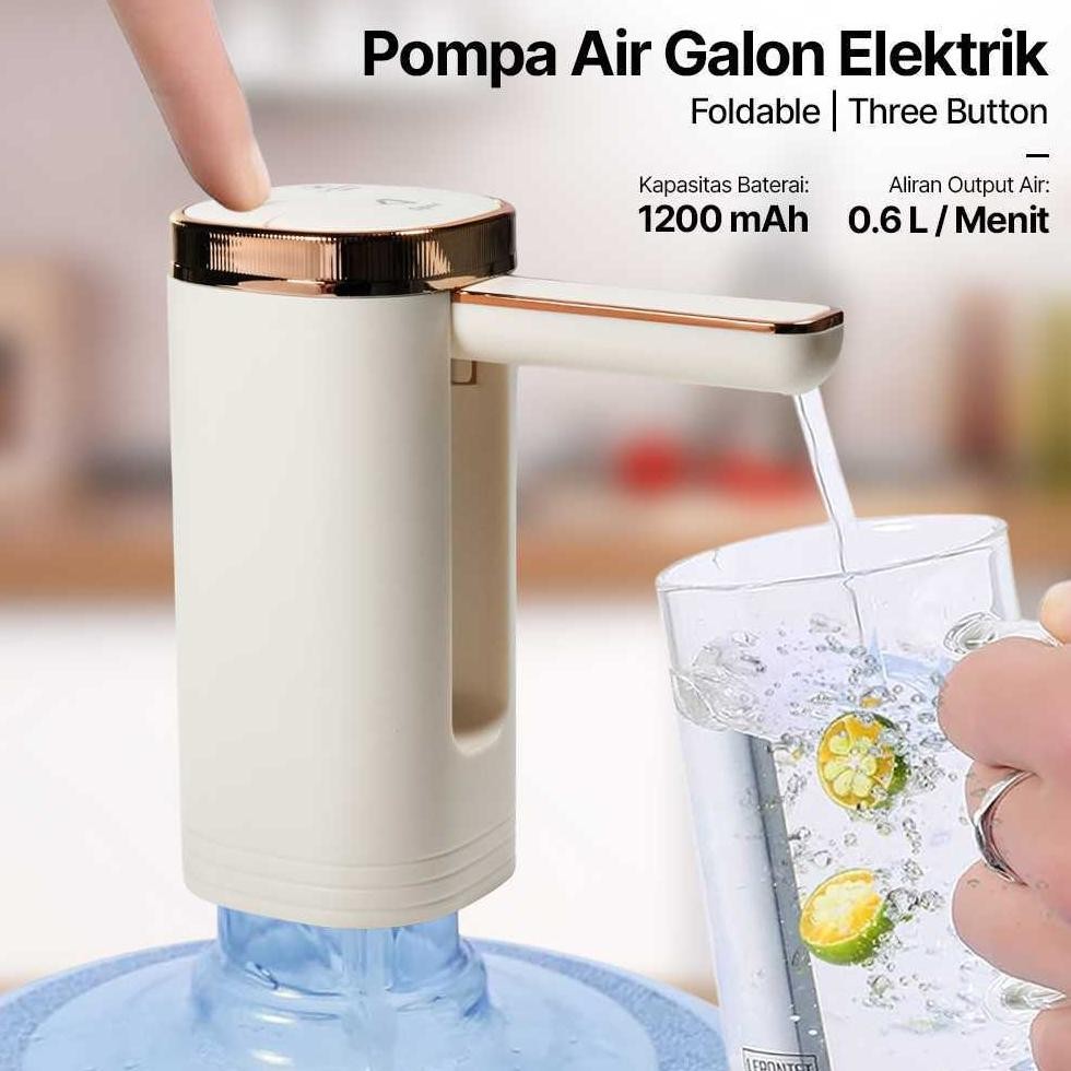 Pompa air minum Galon Elektrik Water Foldable Three Button 0.6L 1200mAh - D12